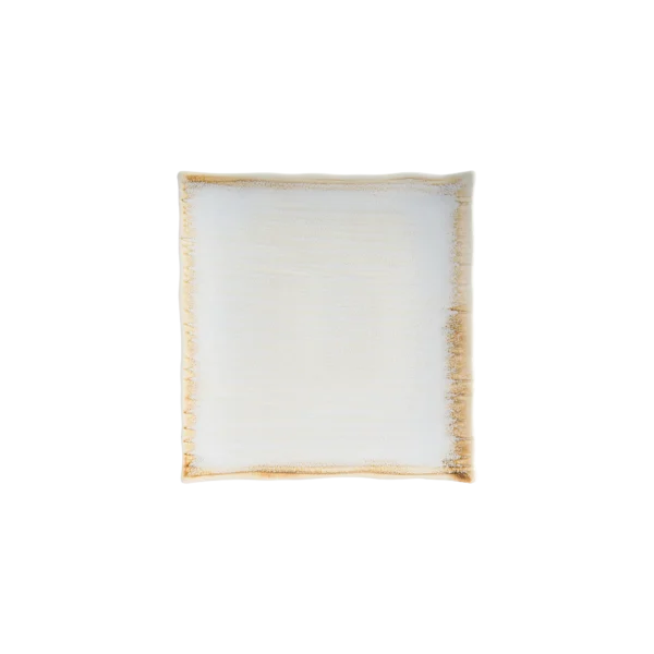 Bonna Wabi White Kare Tabak 20.5 × 20.5 × 1.6 cm