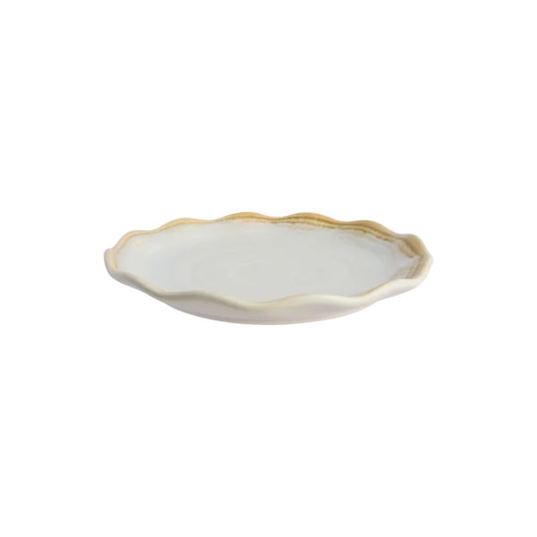Bonna Wabi White Düz Tabak 21 cm